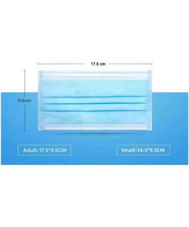 Buy 50 Pcs Disposable Blue Face Masks - 3-Ply Protective Comfortable & Breathable for Adults - Ideal for Dust & Daily Use - Buy Online on SooperMarket.com