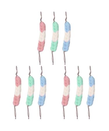 9pcs Scrubber for Random Sponge Body with Rope Lotion Bathing Tanning Rub Mesh Applicator Making Deep Handles Strips Back Home Supplies Self Exfoliating Bathroom Exfoliators Color Mx3pcs