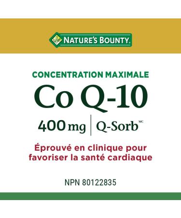 Nature's Bounty Co Q10 400mg Pills Supplement Promotes Heart Health 30 Softgels - Buy Online on SooperMarket.com