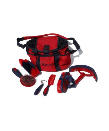 Rhinegold Grooming Bag With Kit - Red Single