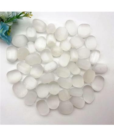 100g Natural White Selenite Gypsum Tumbled Stones Lots Bulk Reiki Polished Crystals Decor Stones - Buy Online on SooperMarket.com