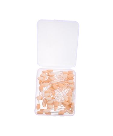 PLAFOPE 50pcs Double Ended Eyeshadow Brush Cosmetic Eye Shadow Sticks Eyeshadow Makeup Sticks Plastic