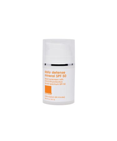 LATHER Daily Defense Mineral SPF 50 | Sunscreen For Face | Skincare For All Types | Travel Accessories | Beauty Products | Mineral Sunscreen | Tinted Sunscreen | Self Care Products | 2 Fl Oz