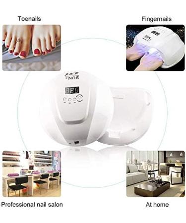 UV LED Nail Lamp - Gel Nail Polish Dryer with Auto Sensor and 4 Timer Settings - White - Buy Online on SooperMarket.com