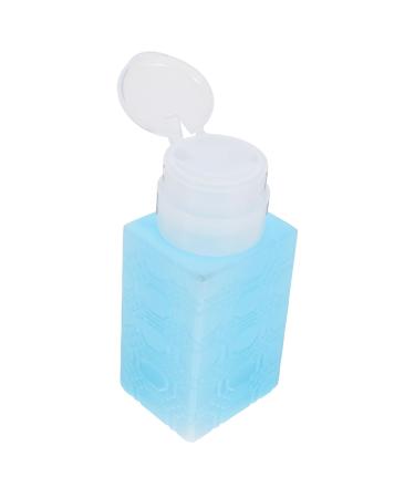 FOYTOKI Nail Polish Remover Dispenser Makeup Remover Container Pump Bottle Dispenser Makeup Remover Dispenser Powder Pump Bottle Mini Water Dispenser Makeup Remover Pump Dispenser 6x5x13cm Blue