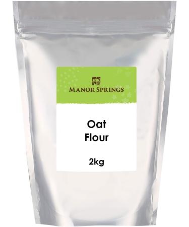 Oat Flour 2kg by Manor Springs Low-Carb Oat Flour with Protein & Dietary Fiber Vegan. Non-GMO for Baking Cooking & More - Buy Online on SooperMarket.com