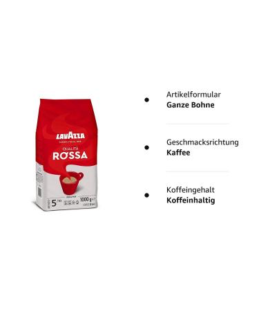 Buy Lavazza Coffee Qualita Rossa - 2 x 1000g Pack | Premium Italian Coffee | International Shipping - Buy Online on SooperMarket.com