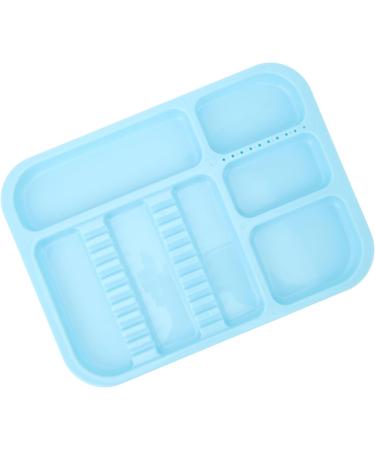 HUSHUI Oral Instrument Tray - Divided Plastic Holder for Dental Tools | Healifty Blue Compartment Tray for Efficient Organization - Buy Online on SooperMarket.com