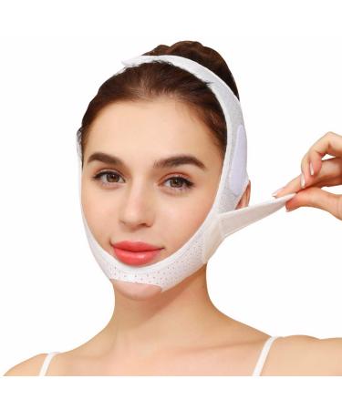V Line lifting Mask Facial Slimming Strap Double Chin Reducer Shaping Face Masks Tightening Lifting Belt Elastic Face Shaping Slimming Bandage