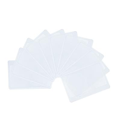 VEIREN 50 Pieces Credit Card Size 3X Magnifiers Magnification Magnifying Fresnel Lens Portable Transparent Pocket Wallet Magnifying Glass Jewelry Loupe Reading Aid Helper