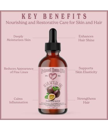 Natural Born Oils Maracuja Oil - 1 Gallon Organic Cold-Pressed Passion Fruit Oil for Radiant Skin & Healthy Hair - Buy Online on SooperMarket.com