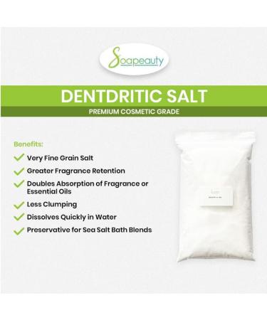 DENDRITIC Salt 5 lbs | Bath Scrub Salt Exfoliant for Relaxation - Premium Fine Grain | 5 Pound Pack - Buy Online on SooperMarket.com