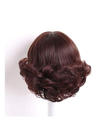 BGHJUE Short Curly Wig for Black Women - Brown Pixie Wig with Big Curls 30cm - Perfect for Any Occasion - Buy Online on SooperMarket.com