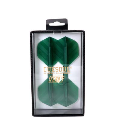 CUESOUL TERO Plus New Double Direction Telescopic and Rotating Dart Flights System-AK4 Dart Flight Green