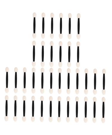 Baluue 72 Pcs Eye Shadow Applicator Eyeshadow Sponge Applicator Dual Ended Eyeshadow Brush Black