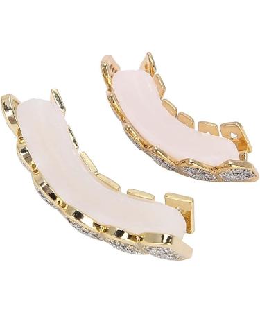 Brass Galvanized Messing Teeth Set - Hip-Hop Props & Halloween Accessories | Two-Color Decoration - Buy Online on SooperMarket.com
