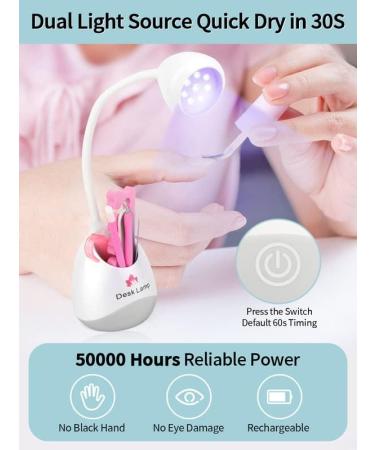 Lionvison 36W Mini UV Nail Lamp with 360 Rotation & Nail Accessories Storage - Buy Online on SooperMarket.com