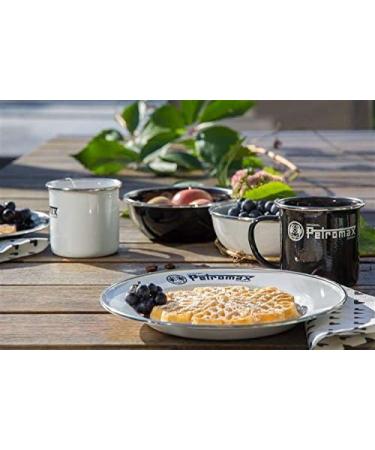 Petromax Enamelware Dinnerware Plates - Pack of 2 | Lightweight Enameled Steel Tableware for Kitchen and Camping | Ideal for Hot or Cold Food | White - Buy Online on SooperMarket.com