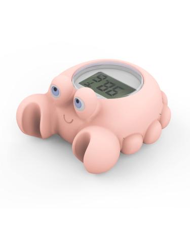 Baby Bath Thermometer Floating Bath Toy, Bathtub Thermometer WaterTemperature Warning Baby Bath Safety(Crab)