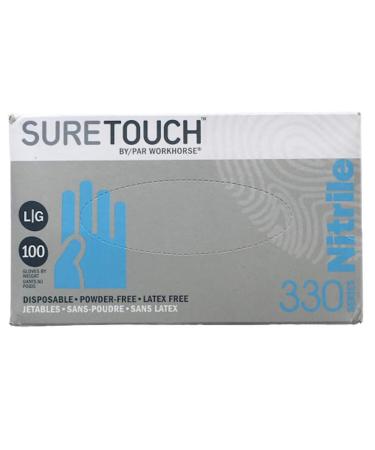 SURE TOUCH by/Par Workhorse Large Nitrile Gloves 330 Series 100 Gloves
