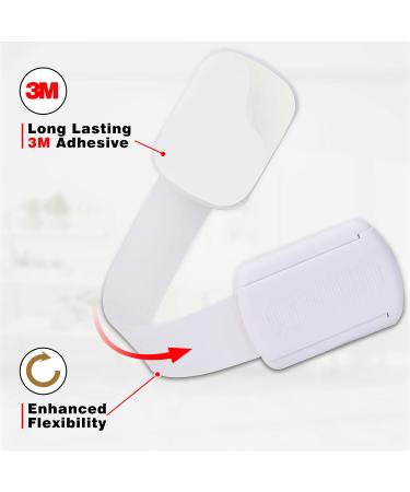 Child Safety Cabinet Locks - Baby Proofing Latches for Cabinets, Drawers, Cupboards, Fridge, Toilet - 8 Pack White & Black - Buy Online on SooperMarket.com