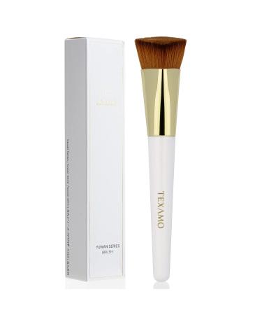 Foundation Brush White Jade Stone Triangled Foundation Makeup Brush by TEXAMO Concealer Brush Perfect For Blending Liquid Cream and Flawless Powder Buffing Blending Concealer A140