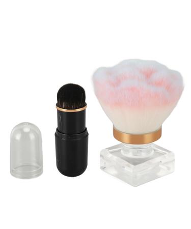 Makeup Brush Flat Top Face Blush Liquid Powder Brush with Exquisite and Stylish Handle Soft Bristles for Blending Liquid Cream Powder Cosmetics with Storage Box