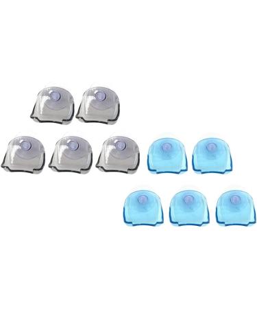 Set of 5 Plastic Suction Cup Razor Holders - Bathroom Organizer - Blue - 2X Pack - Ideal for International Shipping - Buy Online on SooperMarket.com