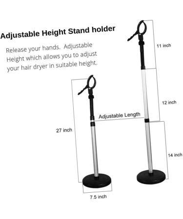 360 Hair Dryer Stand - Rotating Holder & Storage Rack for Easy Hair Styling | Barber Supplies - Buy Online on SooperMarket.com
