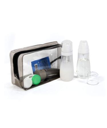 Grand Fusion TSA Approved 3.4 Oz Travel Bottles - 6 Pack for Toiletries Lotions & Creams | Clear Travel Pump Bottles - Buy Online on SooperMarket.com