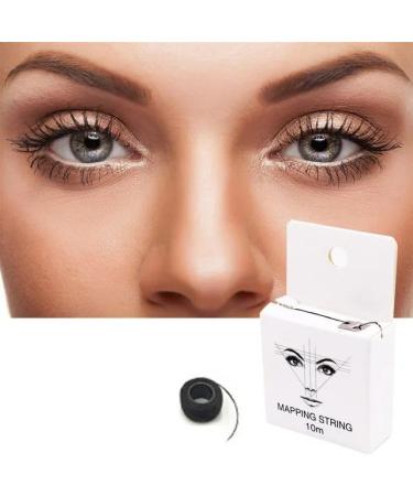10M Black Pre-Inked Mapping String for Eyebrow Mapping | Permanent Makeup Beauty Essentials - Buy Online on SooperMarket.com