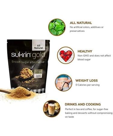 Sukrin Sugar Substitute 2x250g | Best Sukrin Gold Natural Sweetener - International Shipping - Buy Online on SooperMarket.com
