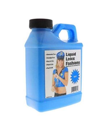 Liquid Latex Fashions - Ammonia Free Blue Halloween Makeup | Easy Apply Paint for Adults & Kids | Ideal for Art Theater Parties & Cosplay - 8 oz - Buy Online on SooperMarket.com