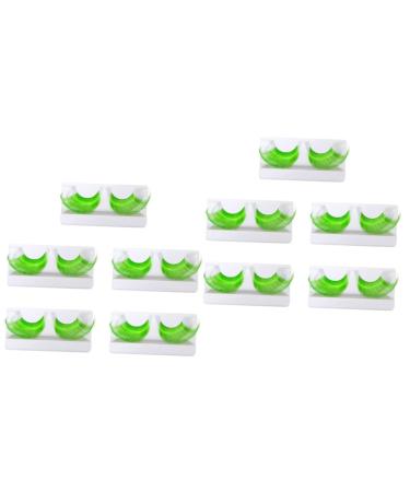 ABOOFAN 10 Pairs Halloween Extra Long False Eyelashes Lashes Halloween Dance Costume Eyelashes Cosplay Fake Lashes Green Eyelashes Curly Fancy Fake Chemical Fiber Gothic Extend Girl