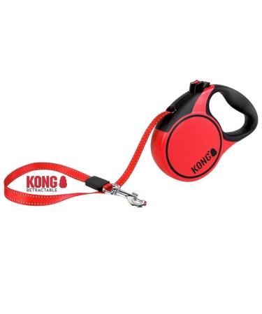 Cong roll -out dog leash in 5m length I for large dogs up to 50kg i size L i high -quality roller linen with break & lock system in red i comfortable leash with soft grip & reflective belt terrain l (up to 50 kg) red