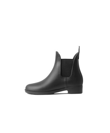 HORZE Women's Riding Boots Bonn Rubber Paddock and Stable Shoes Waterproof 41 EU Black