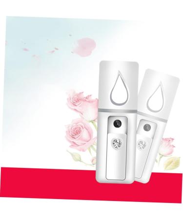 PLAFOPE 2pcs Face Sprayer Makeup Brishes Handy Facial Sprayer for Eyelash Extensions Nanometer Sprayer White - Buy Online on SooperMarket.com