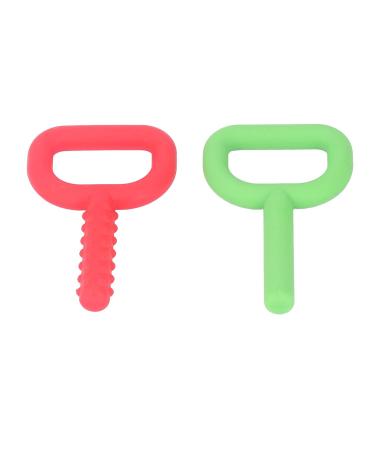 D Letter Hand Chew Toy - Silicone Sensory Teething Toy for Autistic Children | 2 Pack - Safe Soft & Durable - Buy Online on SooperMarket.com