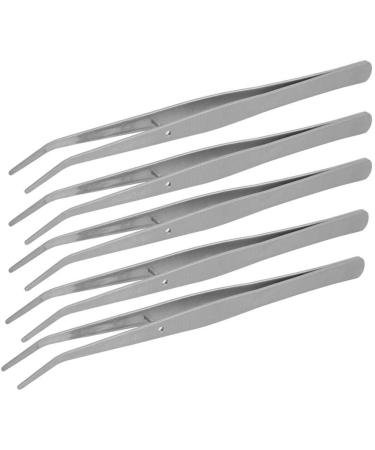 HEEPDD 5-Pack Stainless Steel Curved & Straight Tweezers for Eyelash Extensions | Precision Pointed Tips | International Shipping Available - Buy Online on SooperMarket.com