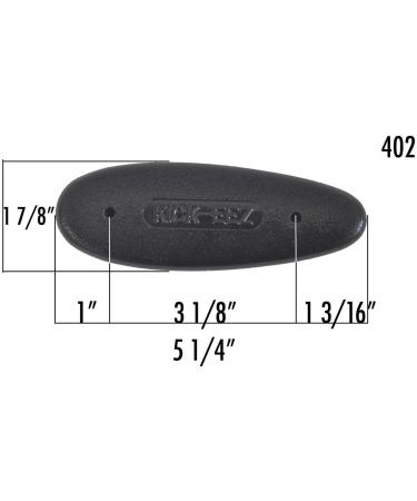 Kick-EEZ Grind to Fit Recoil Pad with Sorbothane - Trap Black - Shotgun/Rifle Butt Stock Pad - 2 X 5 5/8 X 1 1/8 - Shooting Accessories - Buy Online on SooperMarket.com