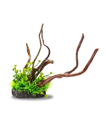 Ctpeng 1 piece of aquarium decoration tree trunk resin cave aquarium decoration artificial sunken wood-natural aquarium decoration and accessories (23 * 15.5 * 11 cm)