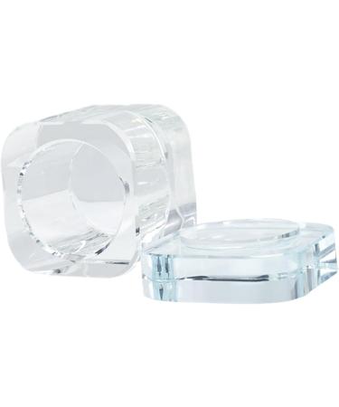 Harilla Nail Art Dish with Lid Bowl Cup Holder Glassware Tools Nails Liquid Powder Containers Nail Art Tools for Home Salon Clear - Buy Online on SooperMarket.com
