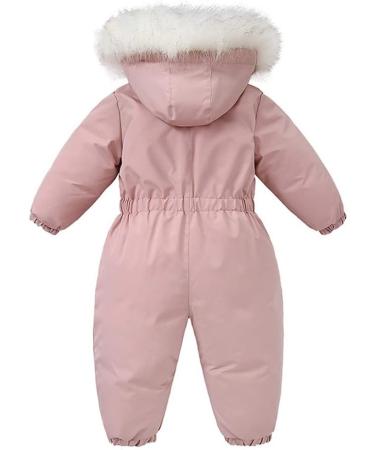 Kids Waterproof Snowsuit Romper | Boys' Fleece Coat | Girls' Ski Jacket | Windproof Outwear - Pink, 3-4 Years - Buy Online on SooperMarket.com
