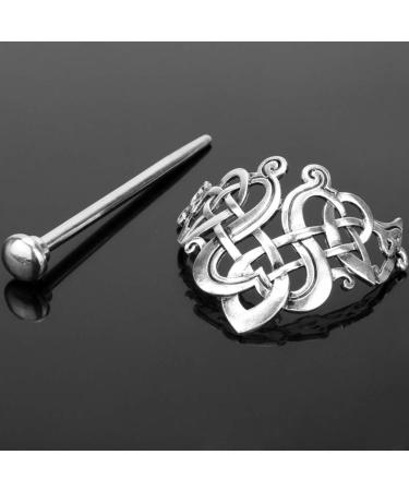Personalized Silver Hair Clip Celtic Knot Women Party Hair Jewelry Long Hair with Stick Slide - Buy Online on SooperMarket.com