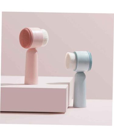 Facial Cleansing Brush face Cleanser Handheld Brush Soft bristles Silicone face Cleaning Facial Brush face Pore Cleanser pores Detergent Blue 5.5X12.5cm - Buy Online on SooperMarket.com
