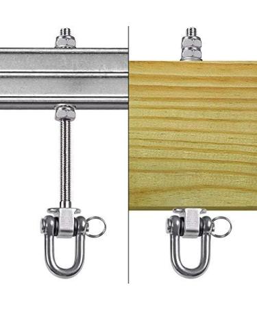 SELEWARE Heavy Duty Swing Hanger Set - Stainless Steel - M10 x 8.8 Swing Bolts - 1800LB Capacity - 6pcs - Buy Online on SooperMarket.com