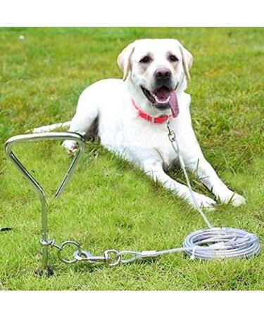 2 X 16" Heavy Duty Ground Spike Stake (41cm) Dog Chains for outside Dog Tie Out Cable Steel Spiral Dog Tether Outdoor Dog Camping Accessories (Stake Only 2 X 41cm) - Buy Online on SooperMarket.com