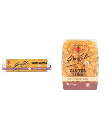 Garofalo Gluten Free Spaghetti Pasta 400g & Gluten Free Fusilloni 400g 400 g (Pack of 1) + Gluten Free Fusilloni 400g