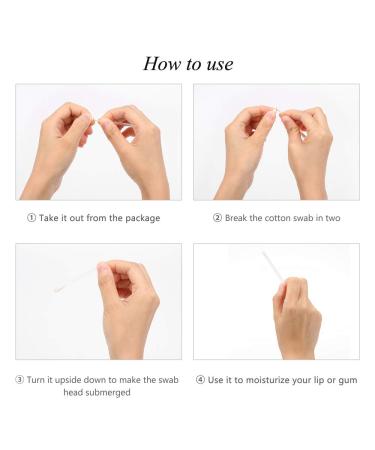 100 pcs Vitamin E Lips Oil Swabs Stick - Disposable VE Cotton Swab for Lip Protection and Moisture - Ideal for Pre-Teeth Whitening Use - 100 Count - Buy Online on SooperMarket.com