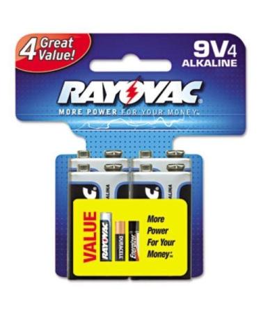 Rayovac Alkaline Battery 9 V Pack Of 4
